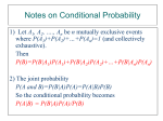 Notes on Conditional Probability