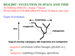 biol2007 - evolution in space and time