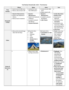 Study Sheet: (Test Review) Unit 6 The Americas