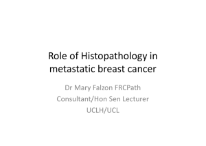Role of Histopathology in metastatic breast cancer