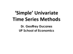 `Simple` Univariate Time Series Methods