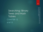 Searching: Binary Trees and Hash Tables