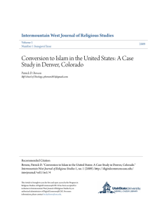 Conversion to Islam in the United States: A Case Study in Denver
