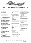 pluto and the dwarf planets quiz