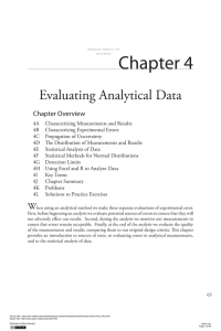 Evaluating Analytical Data