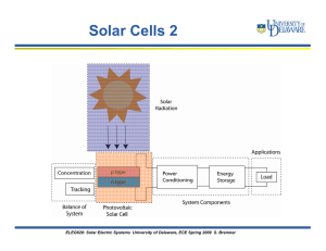 Solar Cells 2 - Solar Power Program