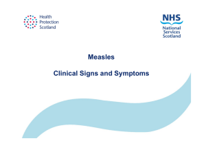 Measles Clinical Signs and Symptoms