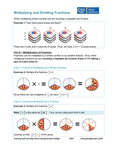 Multiplying and Dividing Fractions