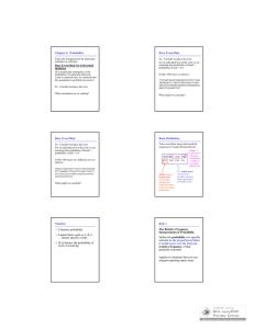 Chapter 4: Probability Rare Event Rule for Inferential Statistics Rare