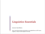 Linguistic Essentials