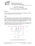 EEEE 381 Lab 6 Frequency Response - RIT