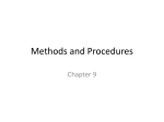 Methods and Procedures - University of Hawaii at Manoa