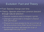 Evolution: Fact and Theory