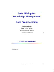 Data Preprocessing - Department of information engineering and
