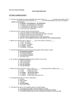 Geol 101: Physical Geology PAST EXAM QUESTIONS LECTURE 8