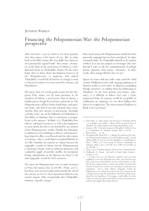 Financing the Peloponnesian War: the Peloponnesian perspective