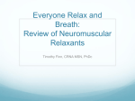 Everyone Relax and Breath: Review of Neuromuscular Relaxants