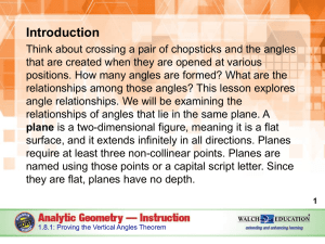 Key Concepts, continued Vertical angles