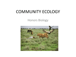 community ecology - Fall River Public Schools