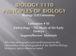 Biology 1110 Principles of Biology