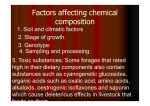 Factors affecting chemical composition