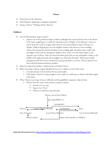 Theseus Dearest hero to the Athenians Ovid, Plutarch, Apollodorus