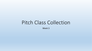 Week 3 Pitch Class