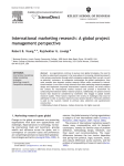 International marketing research: A global project management