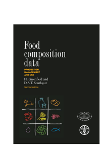 Food composition data
