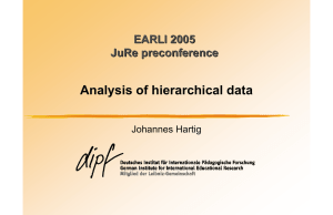 Analysis of hierarchical data