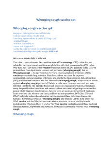 Whooping cough vaccine cpt