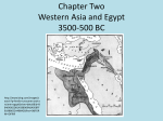 Chapter Two Western Asia and Egypt 3500