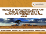THE ROLE OF THE GEOLOGICAL SURVEYS OF AFRICA IN