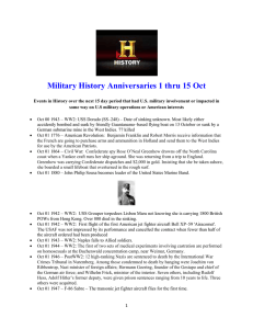 Events in History over the next 15 day period that had US military