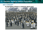 11.1 Genetic Variation Within Population