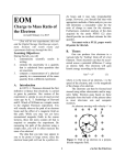 Charge to Mass Ratio of the Electron