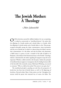 e Jewish Mother: A eology