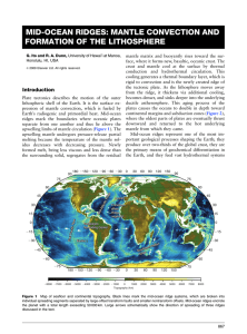 mid-ocean ridges: mantle convection