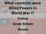What countries were allies in World War I?