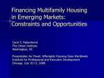 Financing Multifamily Housing in Emerging Markets