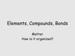 Elements, Compounds, Bonds