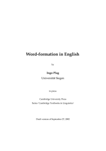 Word-formation in English