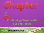 Position objects with CSS and tables