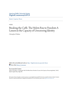 Breaking the Cuffs: The Helots Rise to Freedom A Lesson in the
