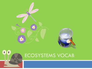 Ecosystems Vocabulary