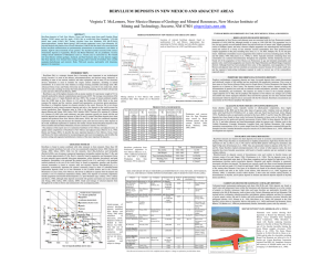 BERYLLIUM DEPOSITS IN NEW MEXICO AND ADJACENT AREAS