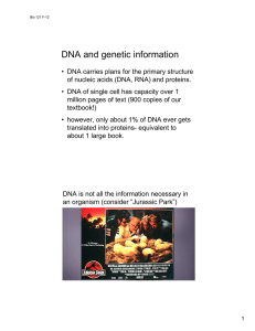 DNA and genetic information