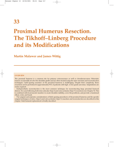 Proximal Humerus Resection. The Tikhoff–Linberg