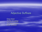 PowerPoint Presentation - Adjective Suffixes