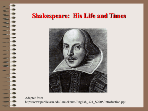 Shakespeare PowerPoint